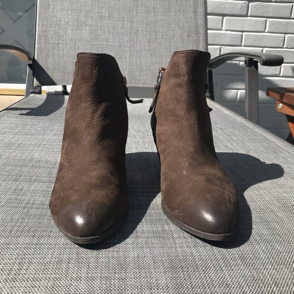 Frye 7.5 Judy Judith Ankle Cowboy Brown Leather boots Bootie